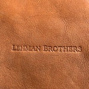 Lehman Brothers Leather Duffel Bag